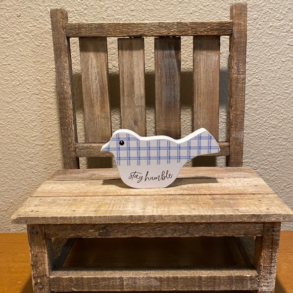 Bird Decor For Tier Trays, Bird Tabletop Wood Signs Set Of 3, Shelf Bird Decor - Picture 9 of 16